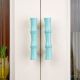 Turquoise handmade Wooden Door Handles for Drawer and Dresser-1 Piece (5 Inches)